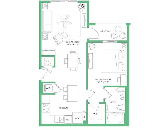 BOUGAINVILLEA Floor Plan at The Lotus at Village Walk, Fort Myers, FL