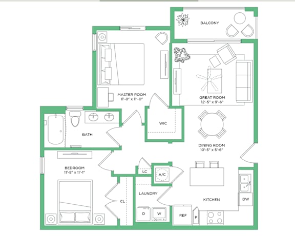OLEANDER Floor Plan at The Lotus at Village Walk, Fort Myers