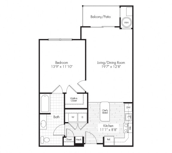 1B Floor Plan at The Reserve at Riverdale, Riverdale, NJ, 07457
