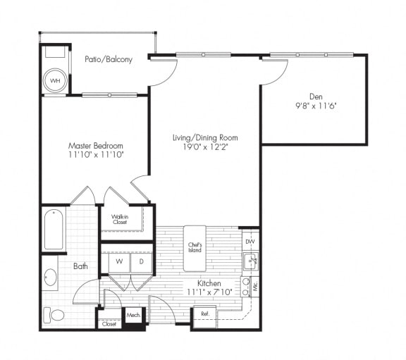 1C Floor Plan at The Reserve at Riverdale, Riverdale, NJ