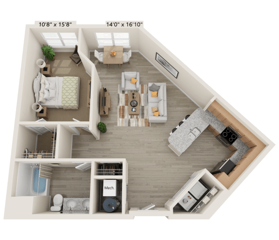 A5 Floor Plan at The Bend Arbordale, Williamsburg, VA