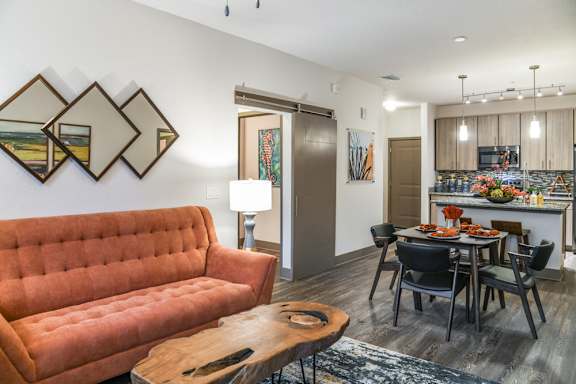 Living Area With Kitchen at Centre Pointe Apartments, Florida, 32940
