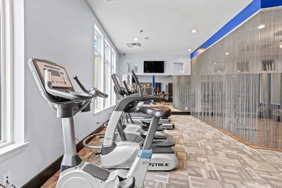 the gym at the enclave at woodbridge apartments in sugar land, tx