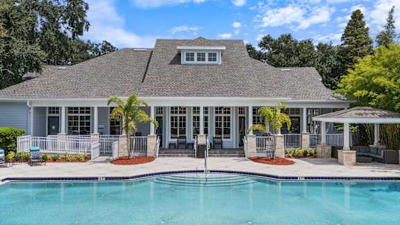 Crystal Clear Swimming Pool at Rivertree Apartments, Riverview, FL