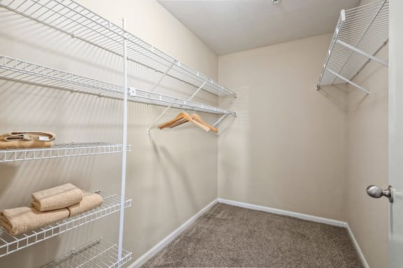 the spacious closets in our 2400 2400 walk in closet amenities include a mirrored closet  at 150 Summit, Birmingham, AL, 35243