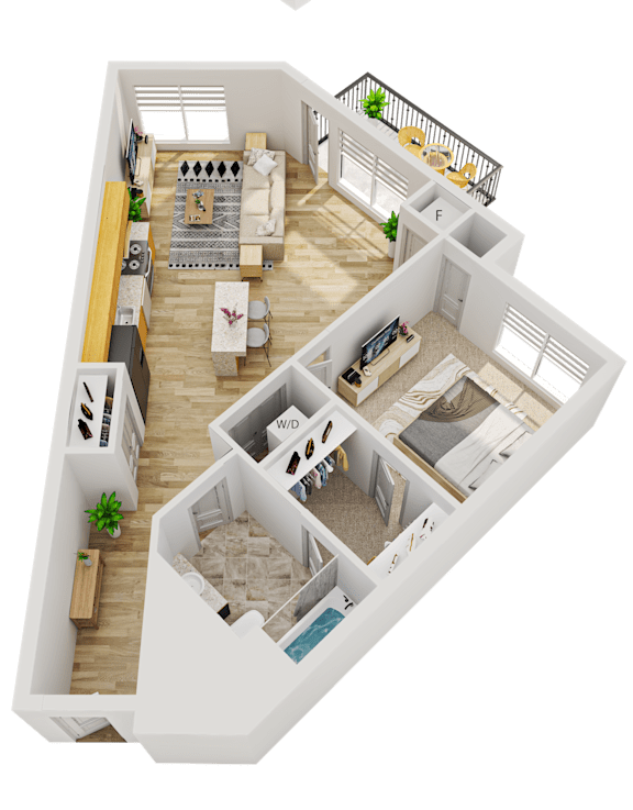 Floor Plan  F Floor Plan at Wheaton 121, Wheaton