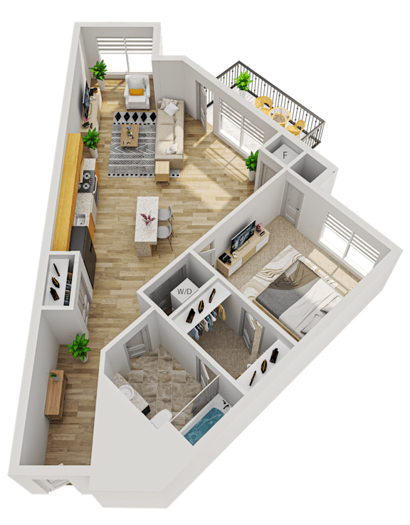 Floor Plan  F1 Floor Plan at Wheaton 121, Illinois, 60187
