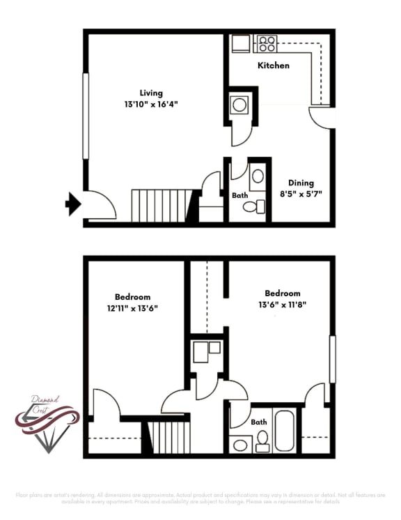 a floor plan and a blueprint of a house