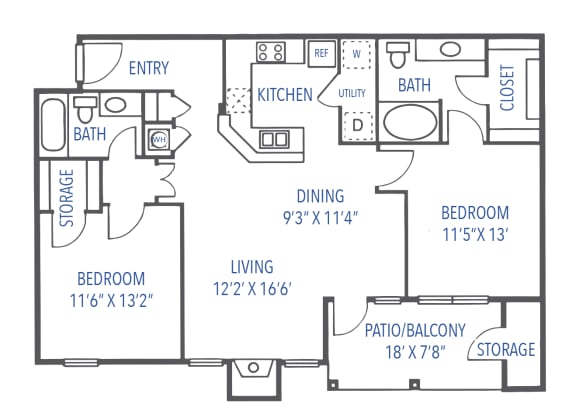 Denali w/ attached garage floor plan