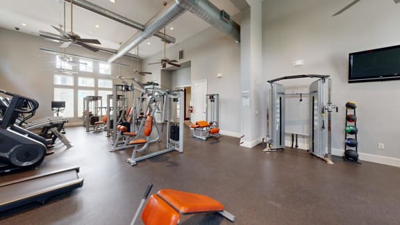 Fitness center at The Millennium Towne Center Apartments, Baton Rouge