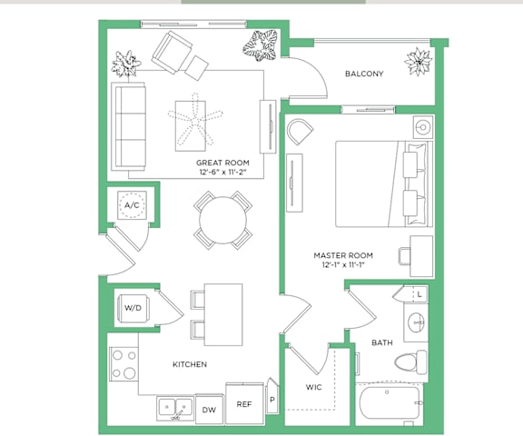 HIBISCUS Floor Plan at The Lotus at Village Walk, Fort Myers, FL, 33966
