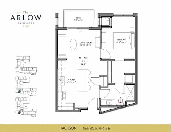 Jackson Floor Plan at The Arlow on Kellog, Minnesota, 55102