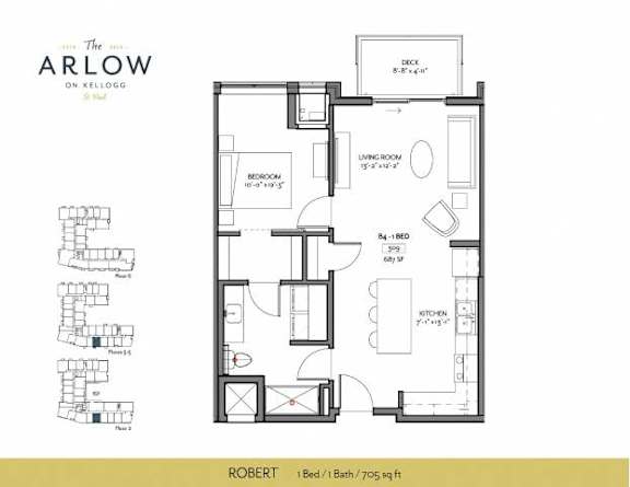 Robert Floor Plan at The Arlow on Kellog, Minnesota, 55102