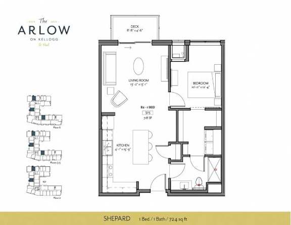 Shepard Floor Plan at The Arlow on Kellog, St. Paul, MN, 55102
