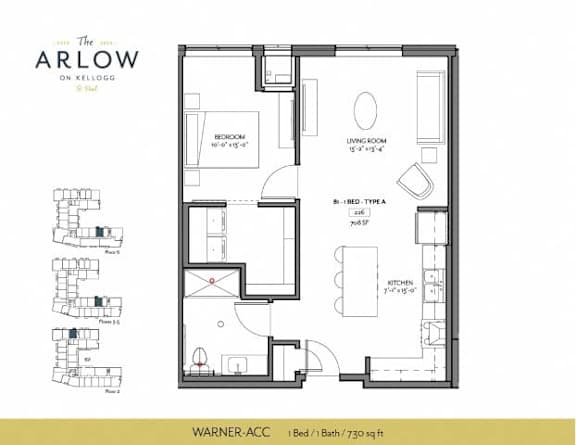 Warner ACC Floor Plan at The Arlow on Kellog, St. Paul, MN