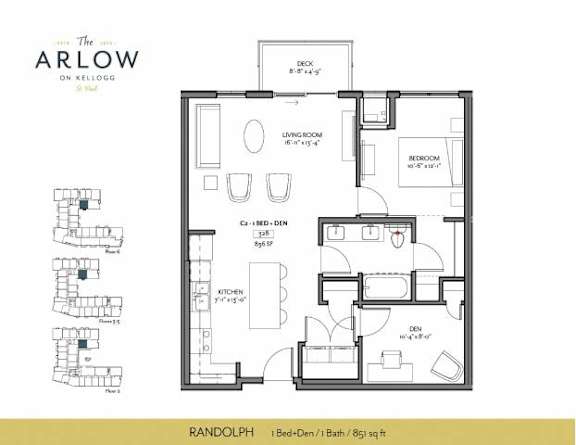 Randolph Floor Plan at The Arlow on Kellog, Minnesota