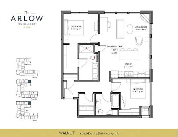 Walnut Floor Plan at The Arlow on Kellog, Minnesota, 55102
