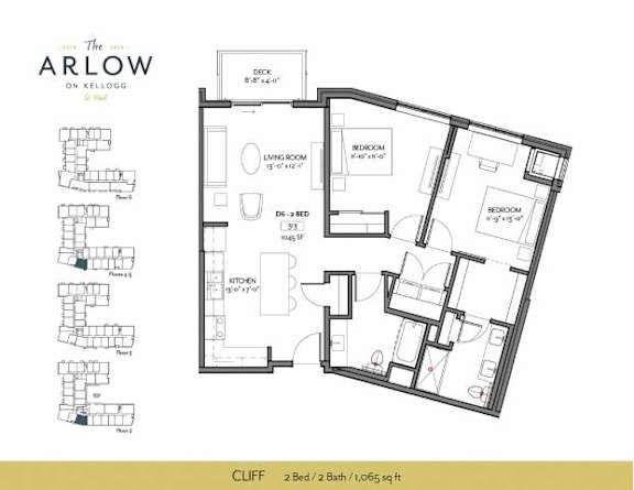 Cliff Floor Plan at The Arlow on Kellog, St. Paul