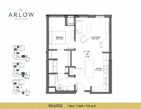 Kellogg Floor Plan at The Arlow on Kellog, Minnesota