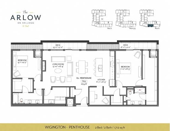 Wigington Floor Plan at The Arlow on Kellog, St. Paul, 55102