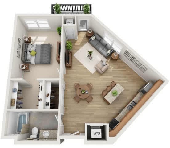 Floor Plan  M Floor Plan at Wheaton 121, Wheaton
