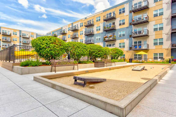 Bocce ball Court at Wheaton 121, Wheaton, Illinois