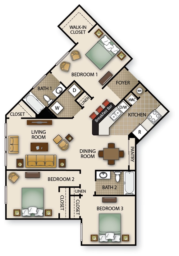 Floor Plan  a floor plan of a house shaped like a house