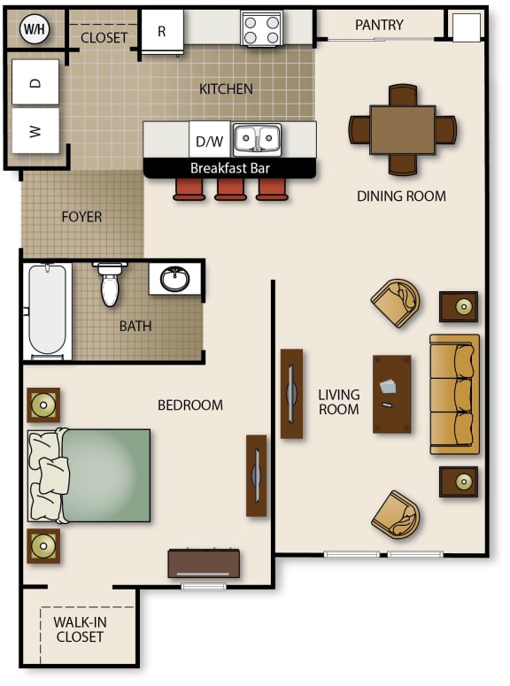 Floor Plan  a floor plan of a house with a living room and a dining room