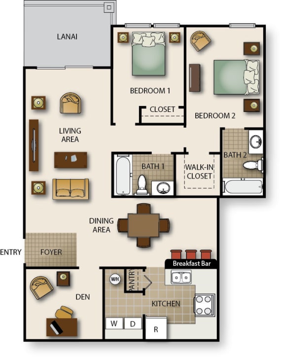 Floor Plan  the floor plan of our apartments