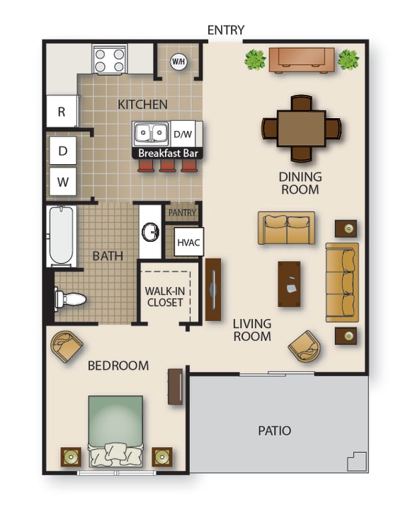 Floor Plan  a floor plan of a house with a living room and a dining room