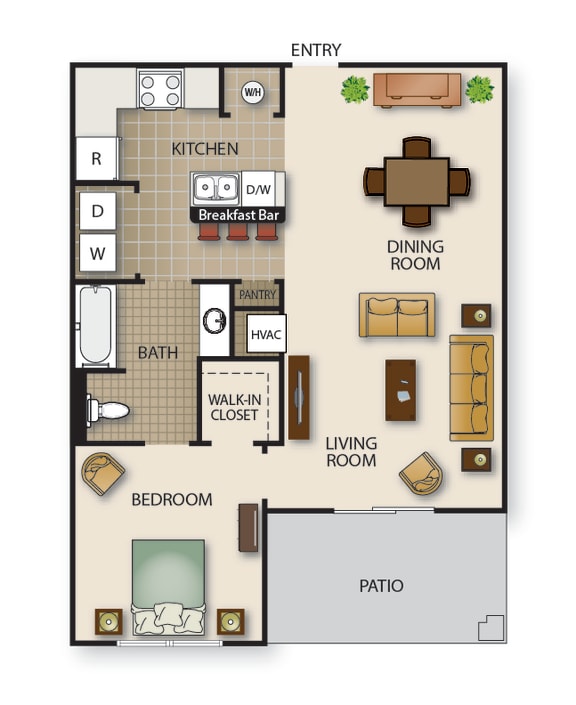 Floor Plan  a floor plan of a house with a living room and a dining room