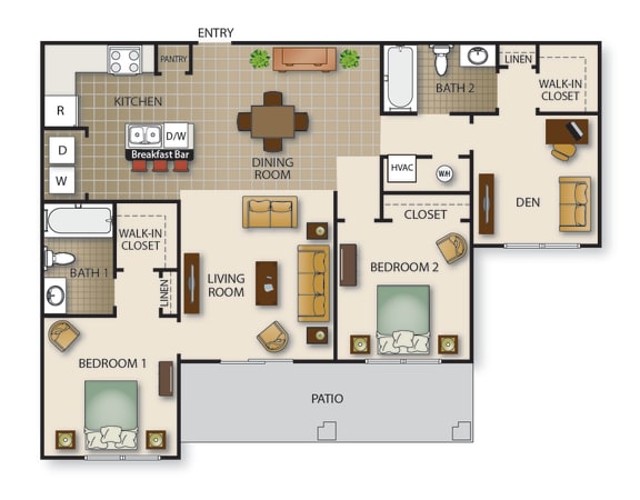Floor Plan  floor plan of the living room and dining room of a house