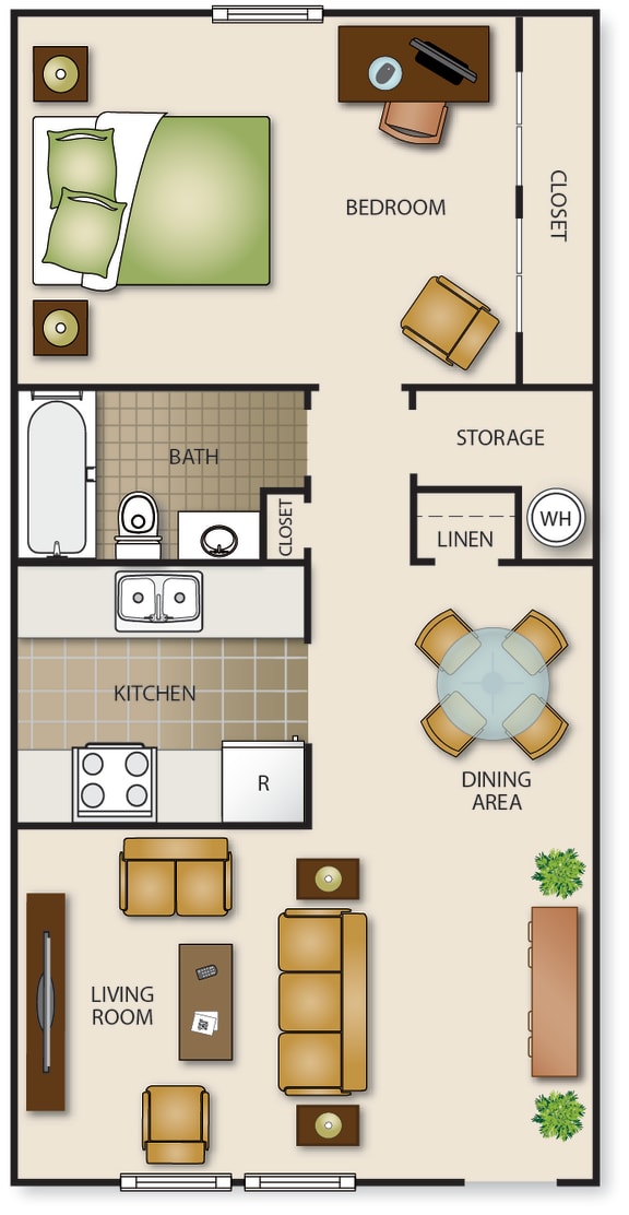 Floor Plan  a floor plan of a small house with a kitchen and a living room