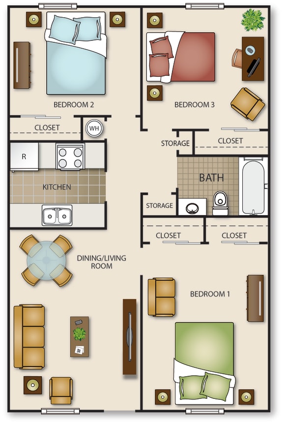 Floor Plan  a floor plan of a living room and dining room