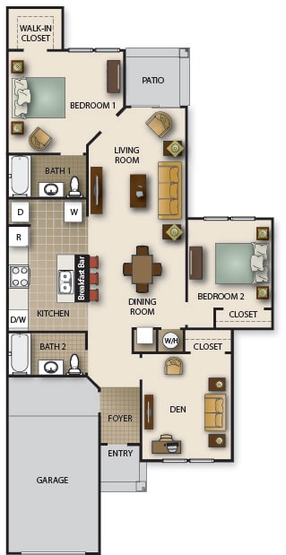 Floor Plan  floor plan of the living room and kitchen area of a house