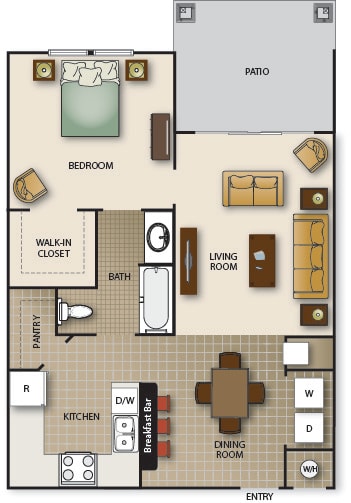 Floor Plan  a floor plan of a house with bedrooms and a living room