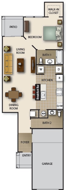 Floor Plan  a floor plan of a small house with a kitchen and a living room