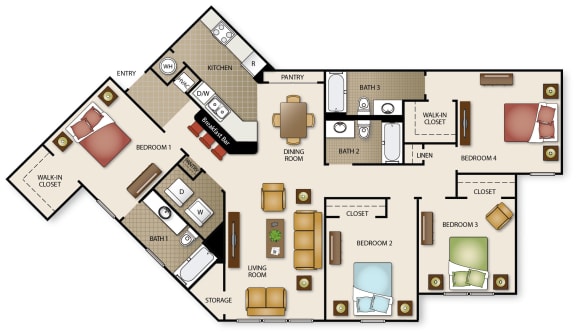 Floor Plan  a floor plan of a 670 square foot house