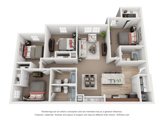 Floor Plan  a floor plan of a 1 bedroom floor plan