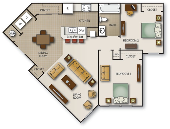 Floor Plan  a floor plan of a house