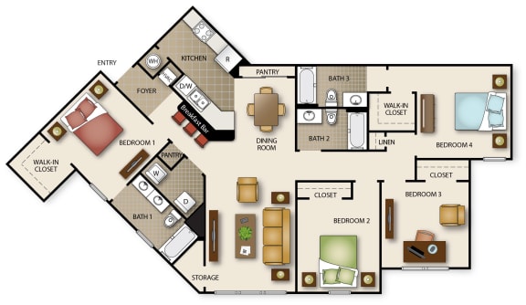 Floor Plan  a floor plan of a bedroom floor plan with a bathroom and a living room