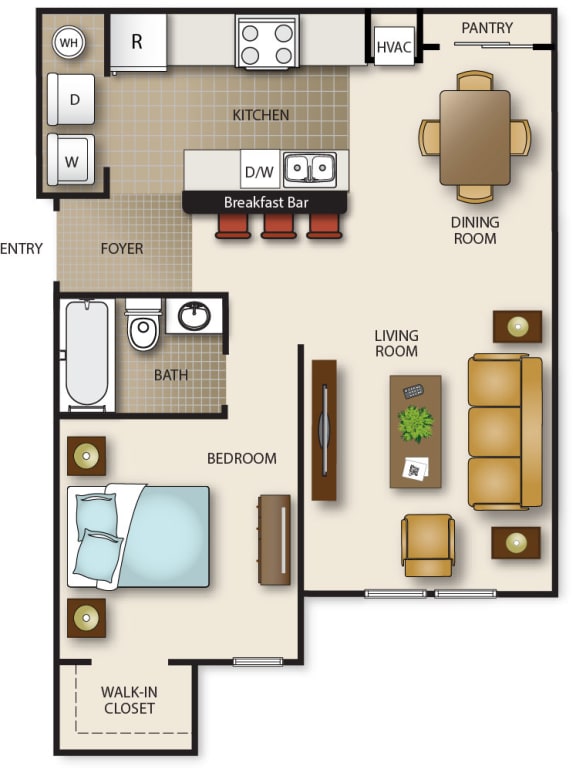 Floor Plan  a floor plan of a room with furniture and a bathroom