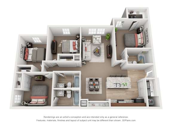 Floor Plan  a floor plan of a 1 bedroom floor plan