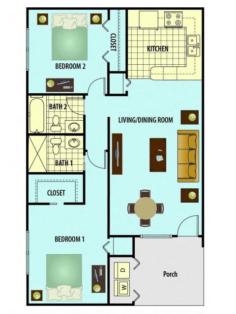 Floor Plan  Two bedroom
