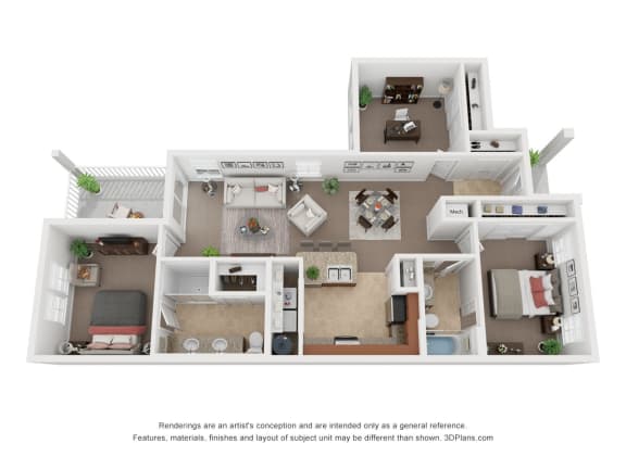 Floor Plan  Two Bedroom w/Den Two Bath VillaFloor Plan Floor Plan