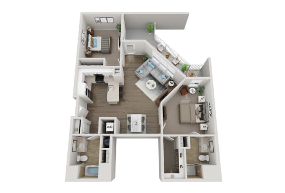 Two Bedroom Type G Floorplan