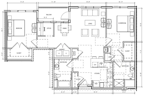 Two Bedroom N Floorplans