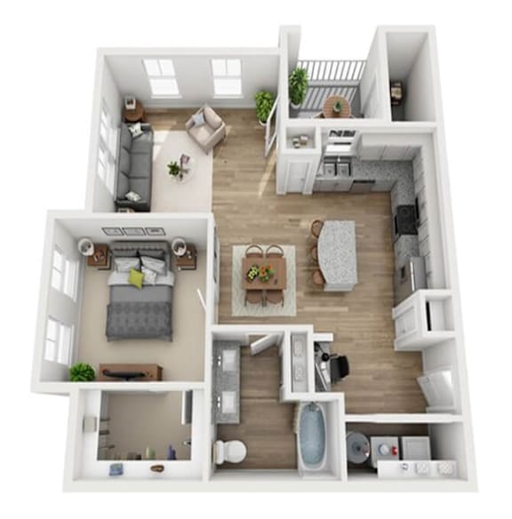 A2 Floorplan at Park Circle Village Apartments, North Charleston, SC