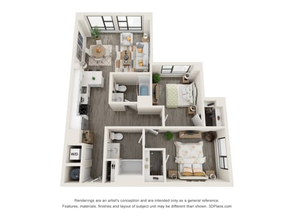 2C1 Floorplan at The Aeronaut, Weymouth, Massachusetts