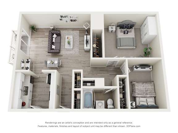 2 bed 2 bath at Hidden Brook Apartment Homes Apartments, New Bedford